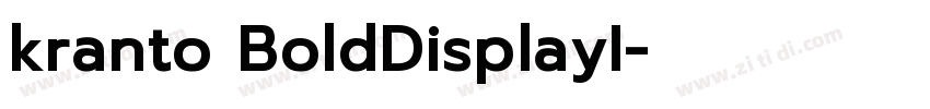 kranto BoldDisplayI字体转换